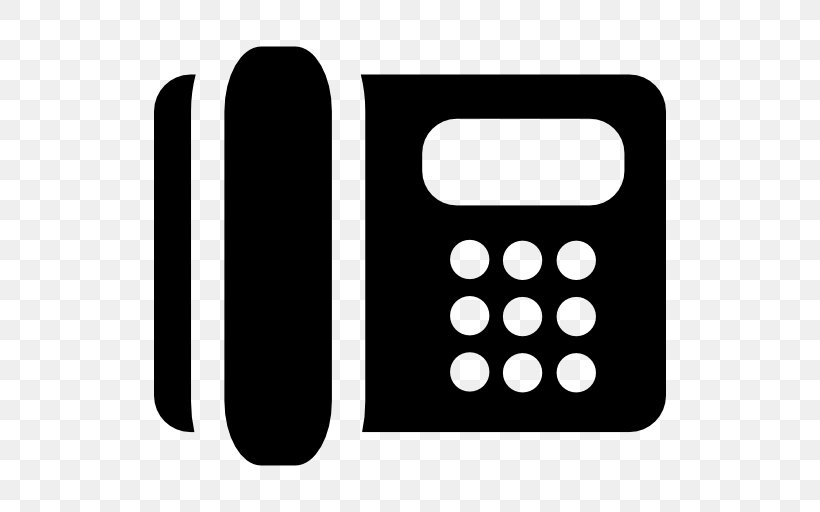 Telephone Call Business Telephone System Voice Over IP, PNG, 512x512px, Telephone, Black, Black And White, Brand, Business Telephone System Download Free