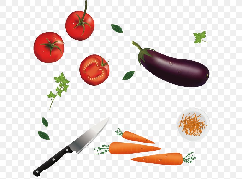 Tomato Vegetable Eggplant, PNG, 604x605px, Tomato, Carrot, Chili Pepper, Cutlery, Diet Food Download Free