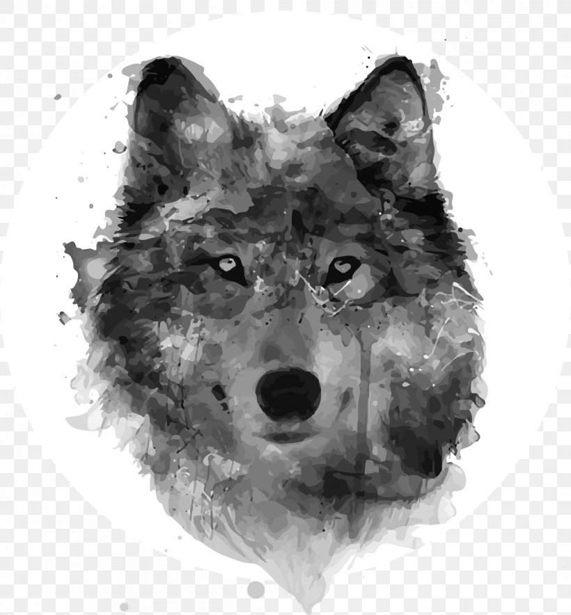 Gray Wolf Watercolor Painting Drawing Watercolour Flowers, PNG, 2108x2274px, Gray Wolf, Art, Artist, Artwork, Black And White Download Free