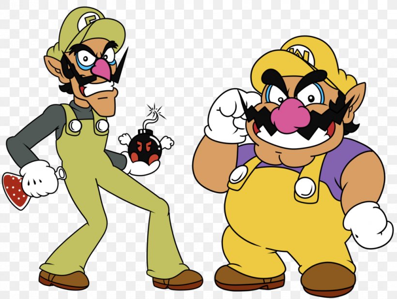 Luigi Mario & Wario Super Mario Bros. 3 Bowser, PNG, 1030x776px, Luigi, Art, Bowser, Carnivoran, Cartoon Download Free