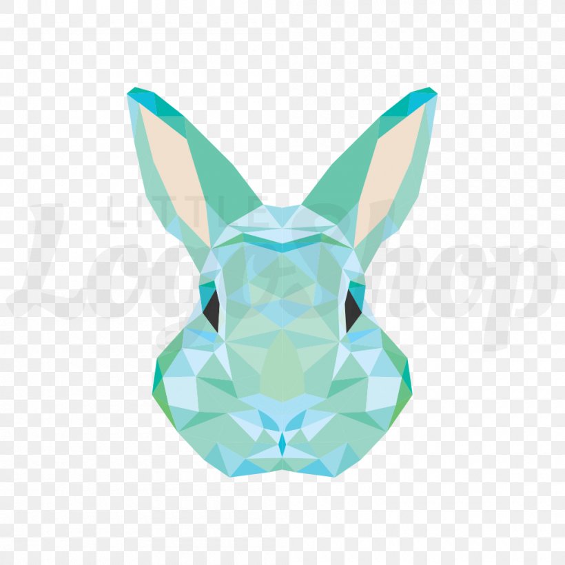 Rabbit Abstract Art Geometric Abstraction, PNG, 1000x1000px, Rabbit, Abstract Art, Aqua, Art, European Rabbit Download Free