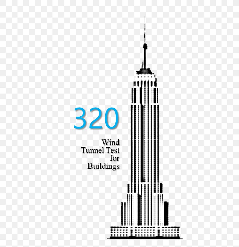 Empire State Building Skyscraper Wind Tunnel Vibration Control, PNG, 503x845px, Empire State Building, Architecture, Black And White, Brand, Building Download Free