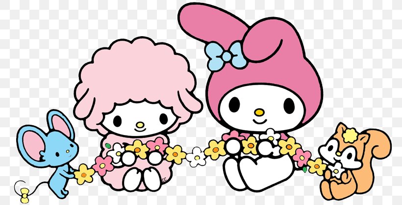 Hello Kitty My Melody Sanrio Clip Art, PNG, 789x419px, Watercolor, Cartoon, Flower, Frame, Heart Download Free