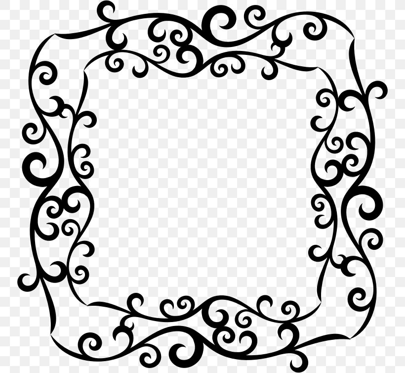 Borders And Frames Decorative Borders Decorative Arts Leaf Clip Art, PNG, 750x754px, Borders And Frames, Area, Art, Black And White, Branch Download Free