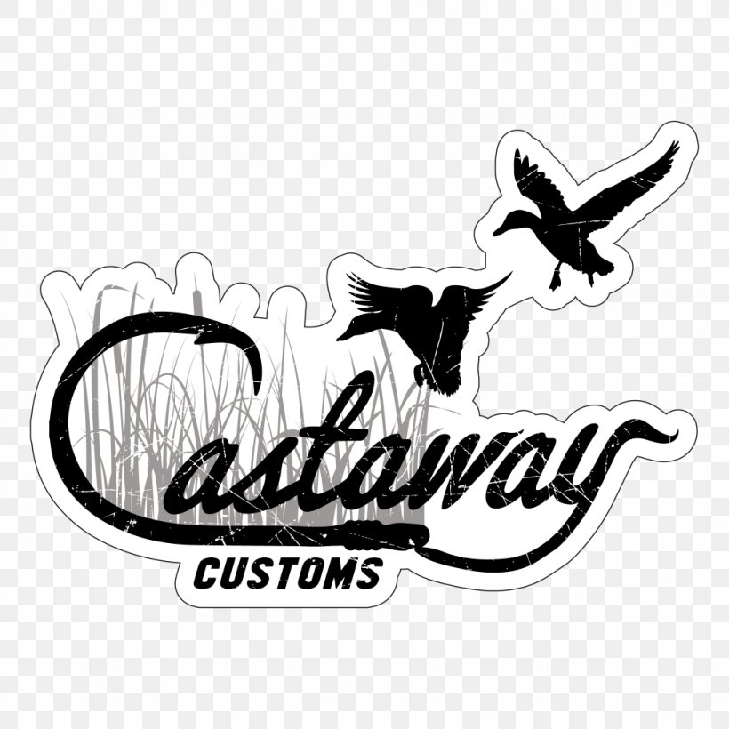 Castaway Customs Logo Decal SeaDek Marine Products Sticker, PNG, 1024x1024px, Castaway Customs, Area, Art, Black, Black And White Download Free