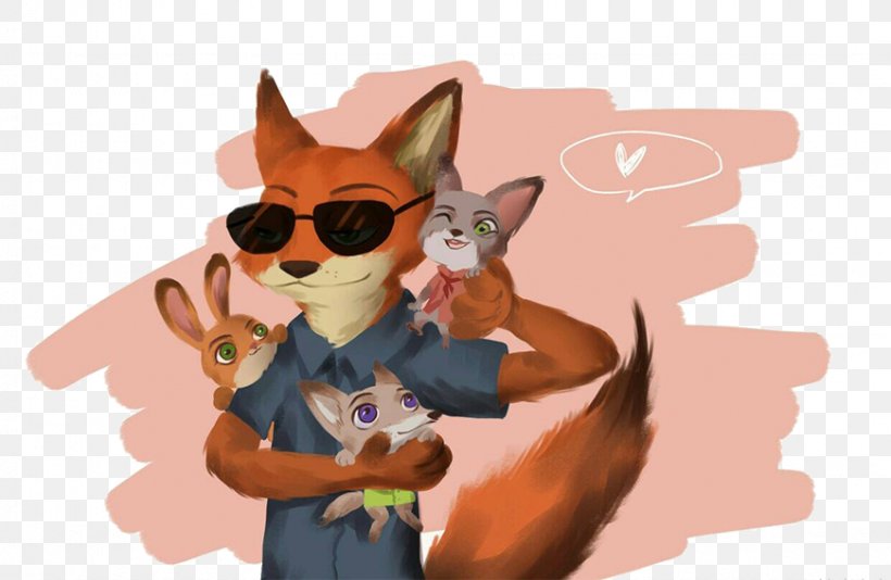 Nick Wilde Lt. Judy Hopps The Fox And The Grapes Dog, PNG, 870x567px, Nick Wilde, Animation, Art, Carnivoran, Cartoon Download Free