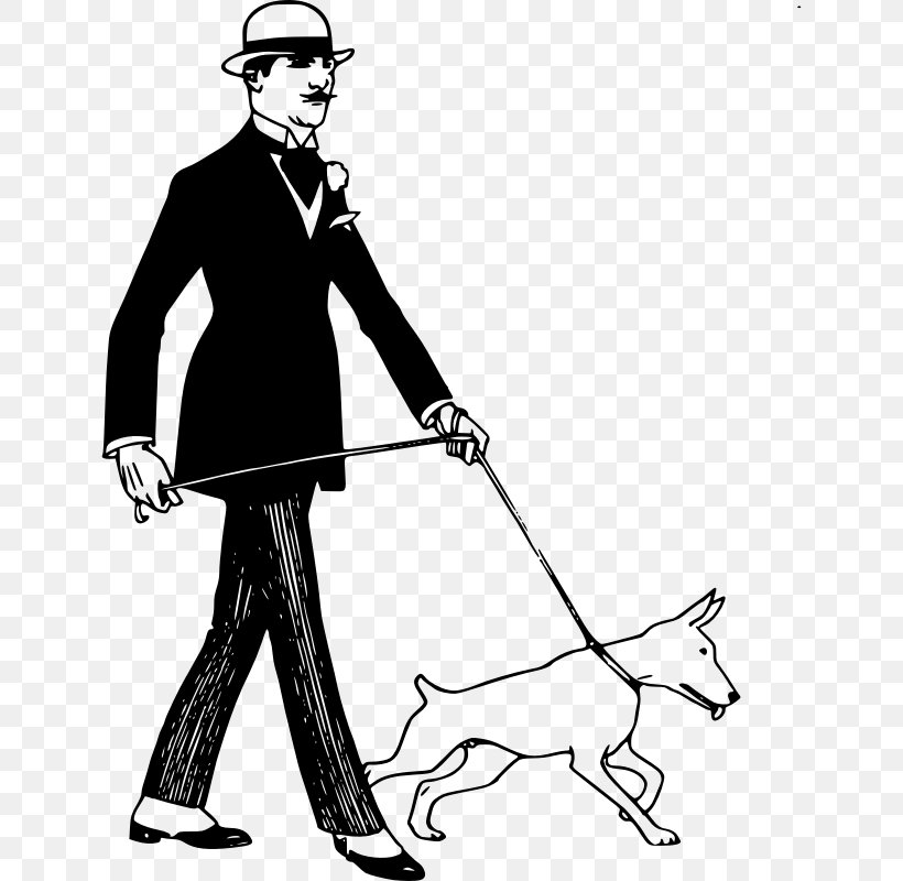 Dog Man Dog Walking Clip Art, PNG, 636x800px, Dog, Art, Black, Black And White, Cartoon Download Free