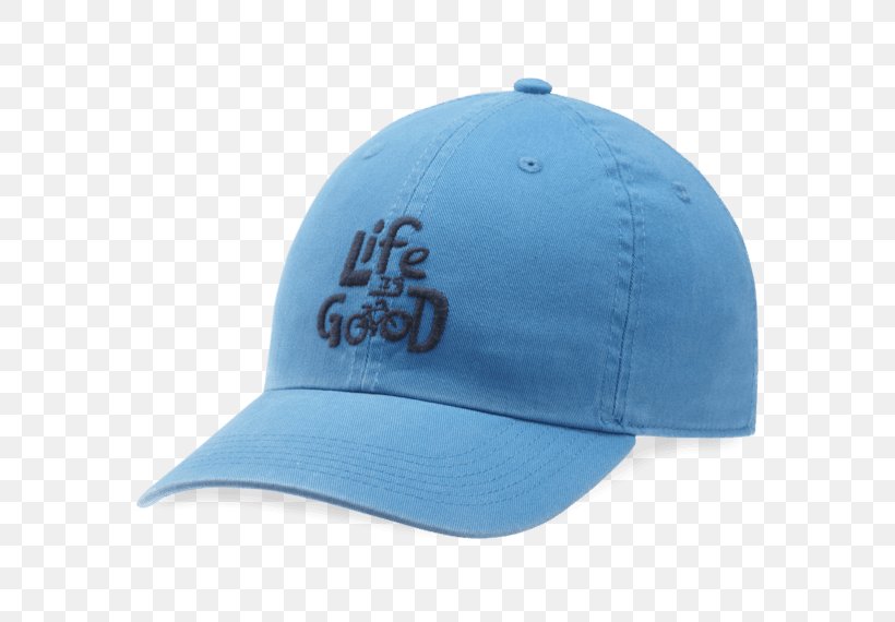 Baseball Cap Life Is Good Company T-shirt Hat Clothing, PNG, 570x570px, Baseball Cap, Azure, Blue, Brand, Business Download Free