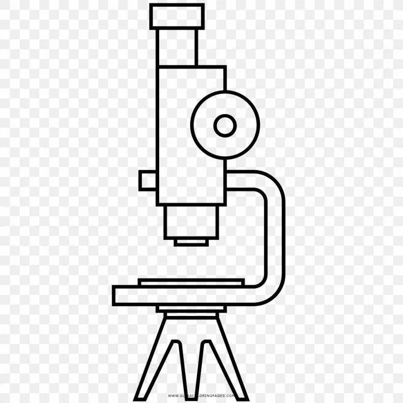 Drawing Optical Microscope Coloring Book Black And White, PNG, 1000x1000px, Drawing, Area, Art, Bacteria, Black And White Download Free