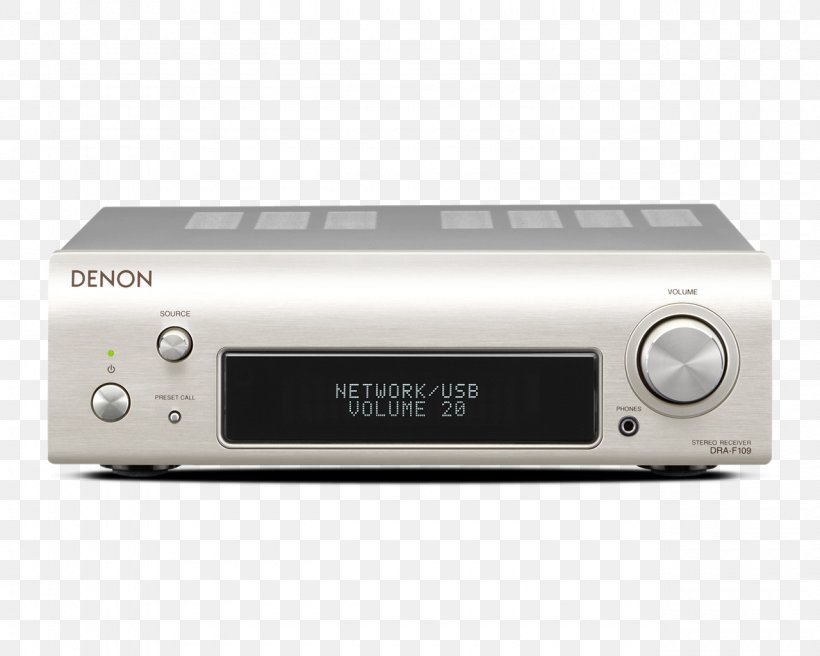 DENON DCD-F109 Black CD Player AV Receiver DENON DNP-F109 Black Network Player Denon DRA F109, PNG, 1280x1024px, Av Receiver, Audio, Audio Equipment, Audio Receiver, Audiophile Download Free