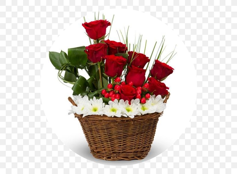 Garden Roses Flower Bouquet Floristry, PNG, 600x600px, Garden Roses, Artificial Flower, Basket, Birthday, Centrepiece Download Free
