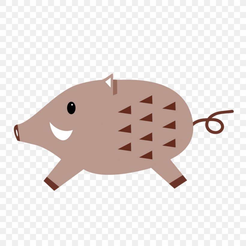 Wild Boar Illustration Clip Art Mammal Pig, PNG, 909x909px, Wild Boar, Carnivoran, Carnivores, Fauna, Japanese New Year Download Free