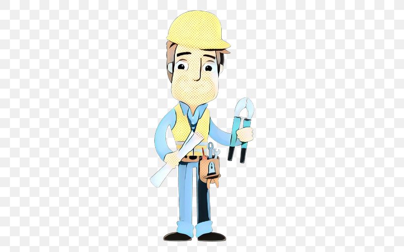 Cartoon Construction Worker Job, PNG, 512x512px, Pop Art, Cartoon, Construction Worker, Job, Retro Download Free