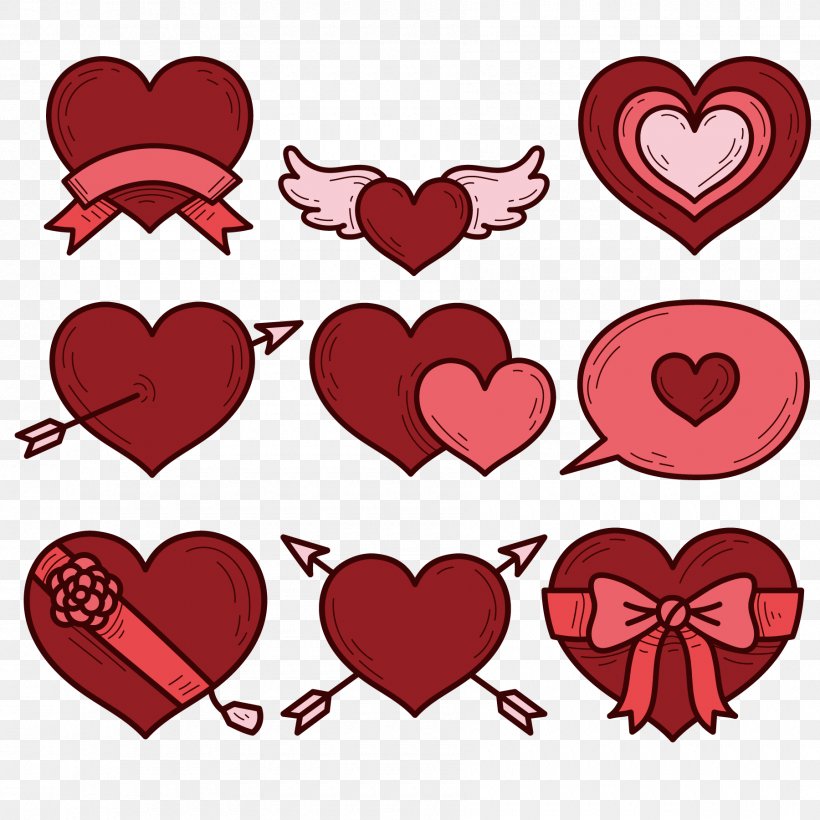 Clip Art Image Portable Network Graphics Valentine's Day Red, PNG, 1800x1800px, Watercolor, Cartoon, Flower, Frame, Heart Download Free