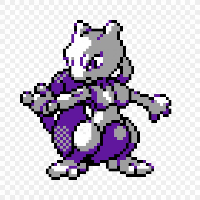 Minecraft Mewtwo Pixel Art Sprite Image, PNG, 1190x1190px, Minecraft, Area, Art, Charizard, Fictional Character Download Free