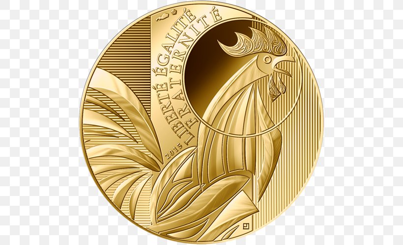 Chicken Coin Gold Gallic Rooster Le Coq Sportif, PNG, 500x500px, Chicken, Coin, Culture, Currency, Gallic Rooster Download Free