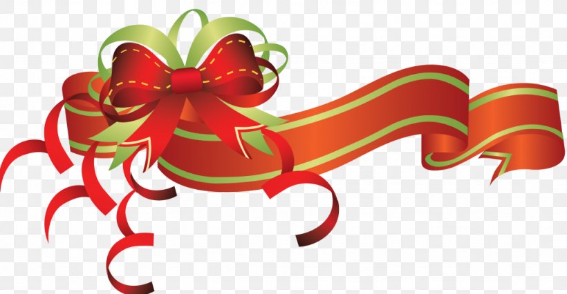 Christmas Ribbon Clip Art, PNG, 1024x533px, Christmas, Christmas Decoration, Christmas Tree, Flower, Food Download Free