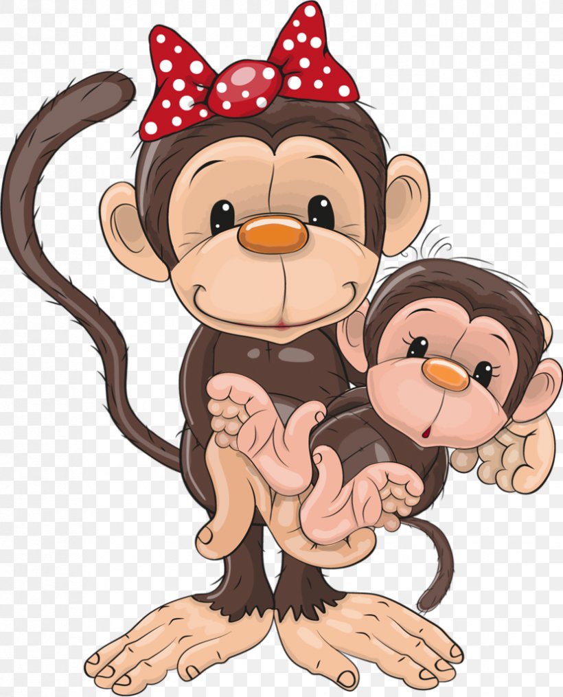 Monkey Royalty-free Clip Art, PNG, 827x1024px, Watercolor, Cartoon, Flower, Frame, Heart Download Free