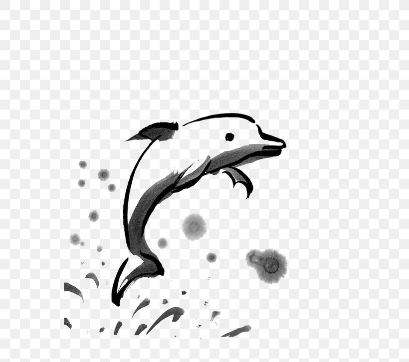 Dolphin Ink Wash Painting Watercolor Painting DeviantArt, PNG, 564x727px, Dolphin, Animal, Art, Artist Trading Cards, Beak Download Free