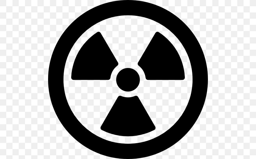 Radioactive Decay Radiation Hazard Symbol Radioactive Waste Radioactive Contamination, PNG, 512x512px, Radioactive Decay, Area, Biological Hazard, Black And White, Brand Download Free