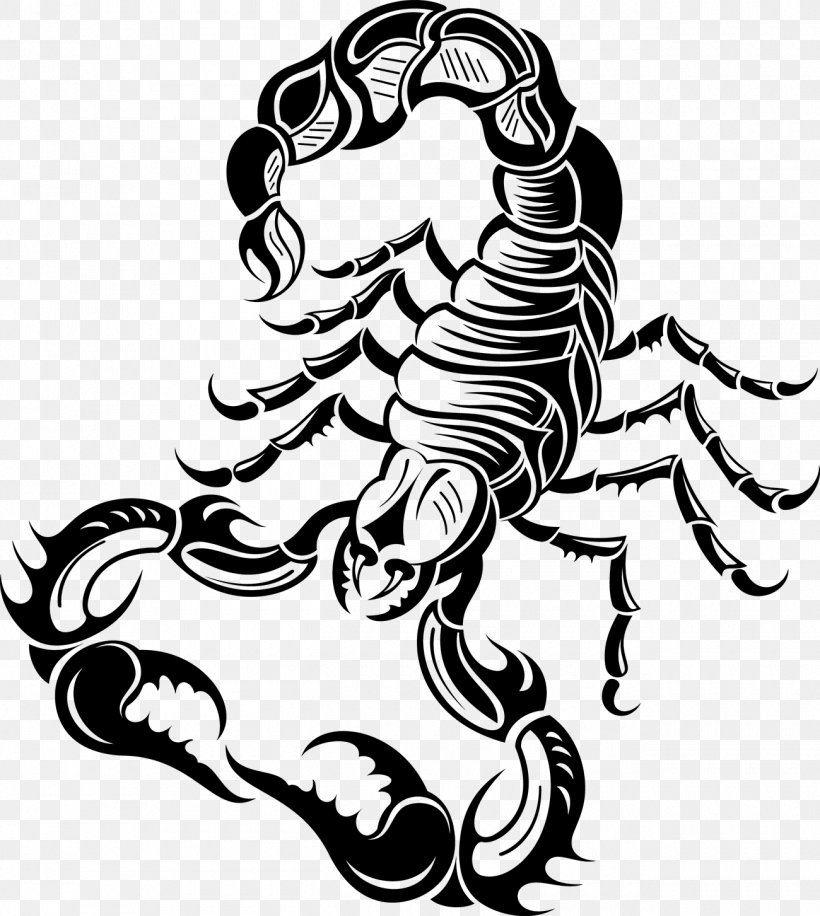 Scorpion Illustration, PNG, 1300x1453px, Scorpio, Art, Astrological Sign, Astrology, Black And White Download Free
