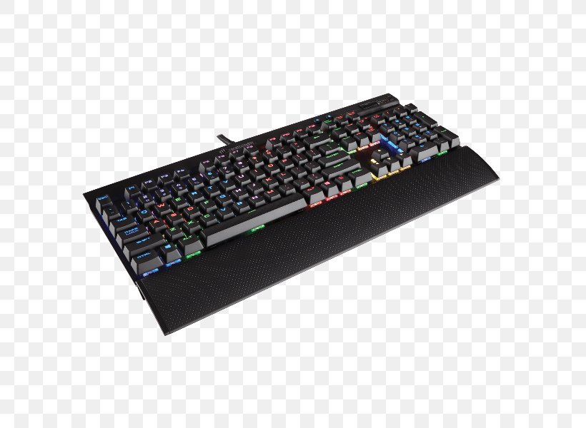 Computer Keyboard Corsair Gaming K70 LUX RGB Corsair K70 LUX Gaming Mechanical Keyboard CH-9101020-NA Corsair -Cherry MX Multi-Colour RGB Backlit Mechanical Gaming Keyboard Black, PNG, 600x600px, Watercolor, Cartoon, Flower, Frame, Heart Download Free