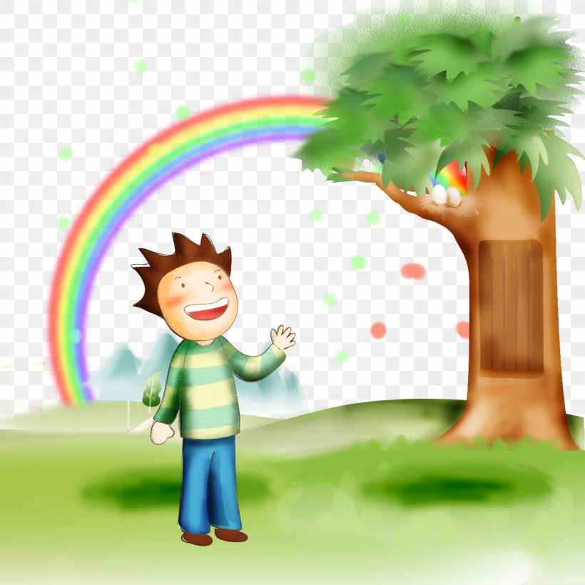 Rainbow Green Clip Art, PNG, 2954x2954px, Rainbow, Art, Boy, Cartoon, Child Download Free