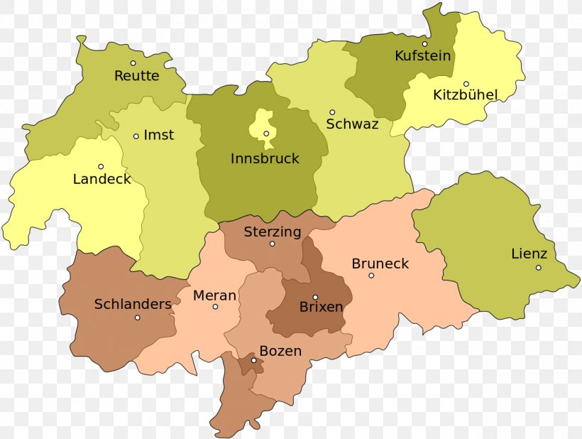 County Of Tyrol Map Schützen South Tyrol, PNG, 1280x965px, Tyrol, Area, Austria, Ecoregion, Map Download Free