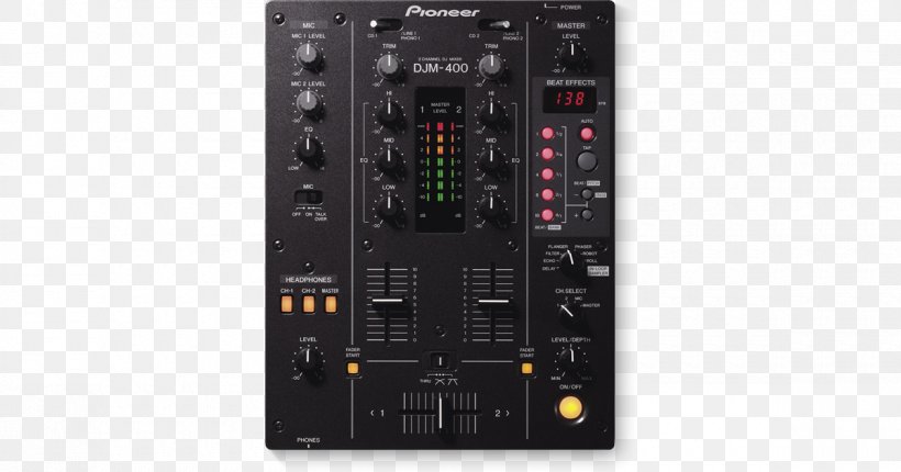 Audio Mixers Pioneer DJM-400 DJ Mixer Disc Jockey, PNG, 1200x630px, Audio Mixers, Audio, Audio Equipment, Audio Receiver, Cdj Download Free