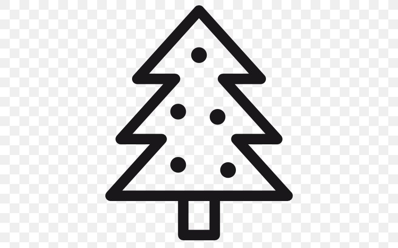Christmas Tree Symbol Fir, PNG, 512x512px, Christmas, Area, Black And White, Christmas Decoration, Christmas Ornament Download Free