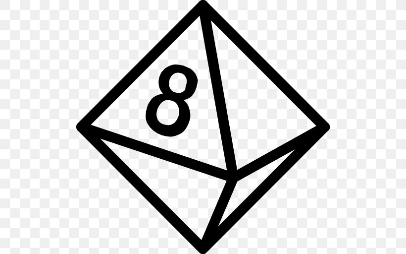 Octahedron Triangle Line Clip Art, PNG, 512x512px, Octahedron, Area, Black And White, Line Art, Monochrome Photography Download Free