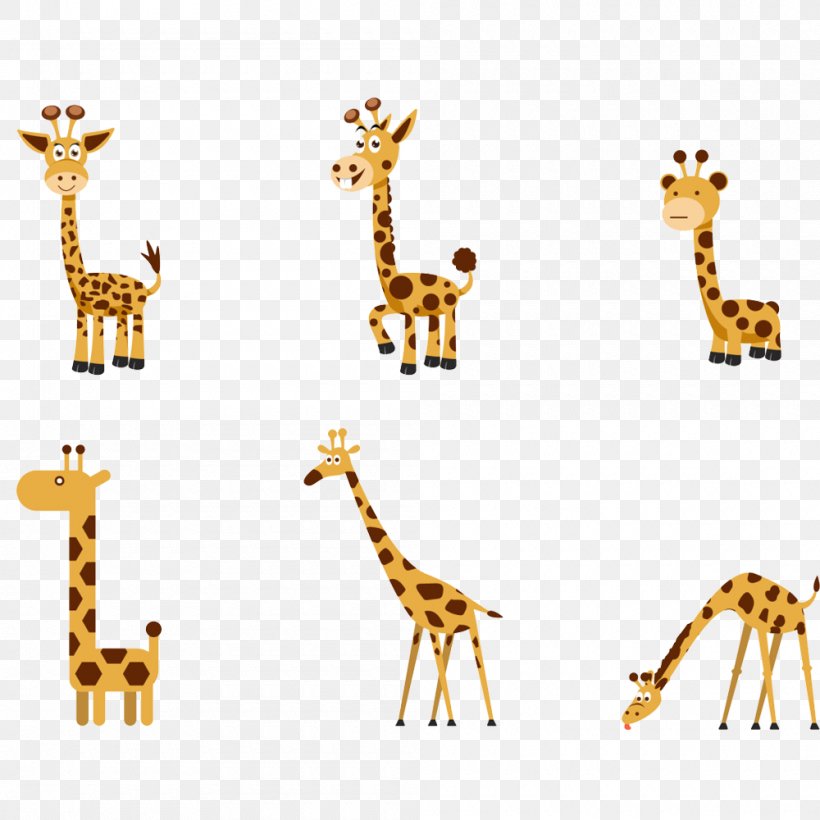 Northern Giraffe Clip Art, PNG, 1000x1000px, Northern Giraffe, Cartoon, Fauna, Giraffe, Giraffidae Download Free