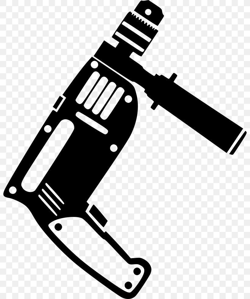 Clip Art, PNG, 800x980px, Industry, Augers, Black, Black And White, Hammer Drill Download Free