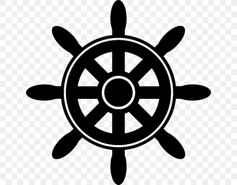 Ship's Wheel Clip Art, PNG, 640x640px, Ship S Wheel, Anchor, Artwork, Black And White, Boat Download Free