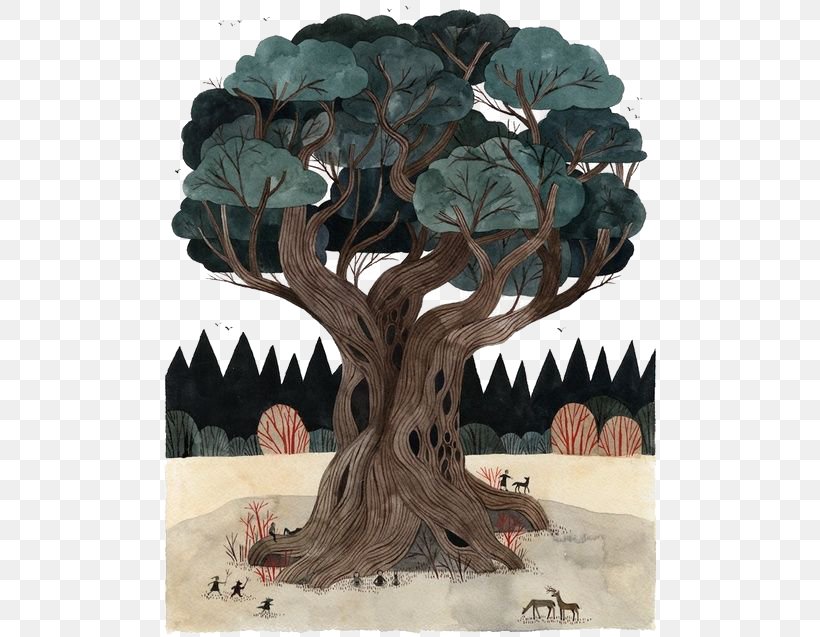 Tree Drawing Painting Banyan Illustration, PNG, 500x637px, Tree, Art, Artist, Banyan, Carson Ellis Download Free