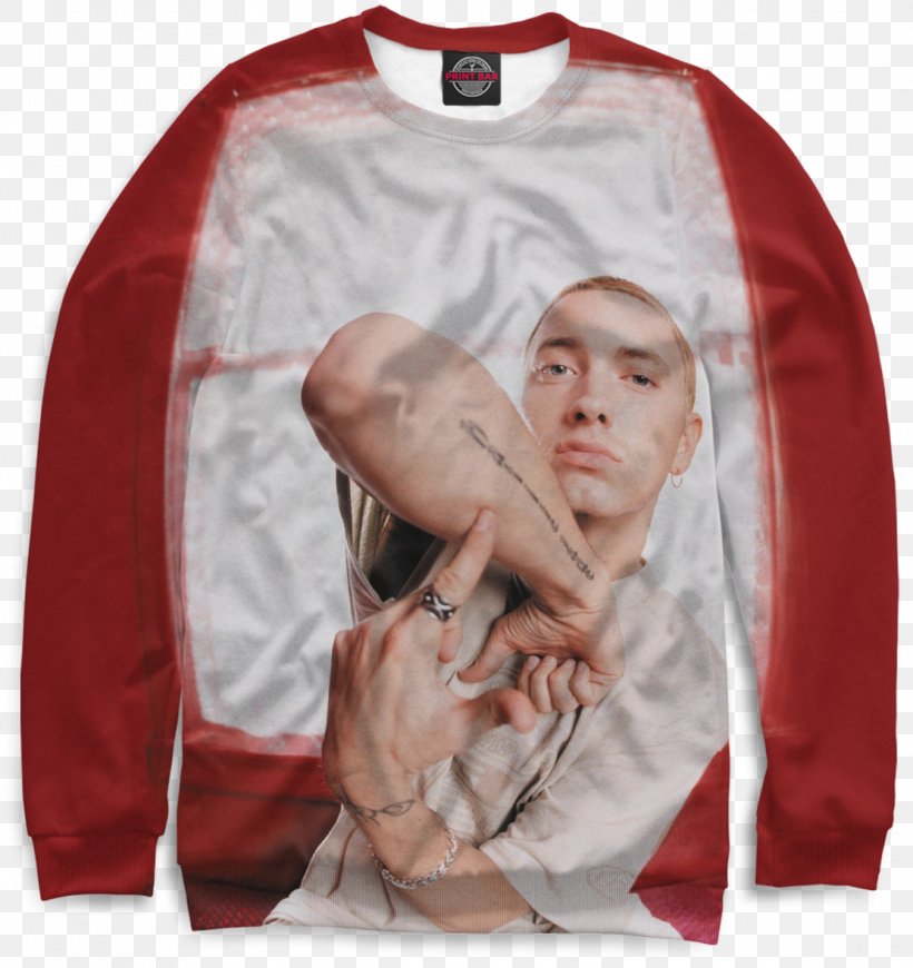 Eminem Long-sleeved T-shirt Hoodie, PNG, 1112x1180px, Watercolor, Cartoon, Flower, Frame, Heart Download Free