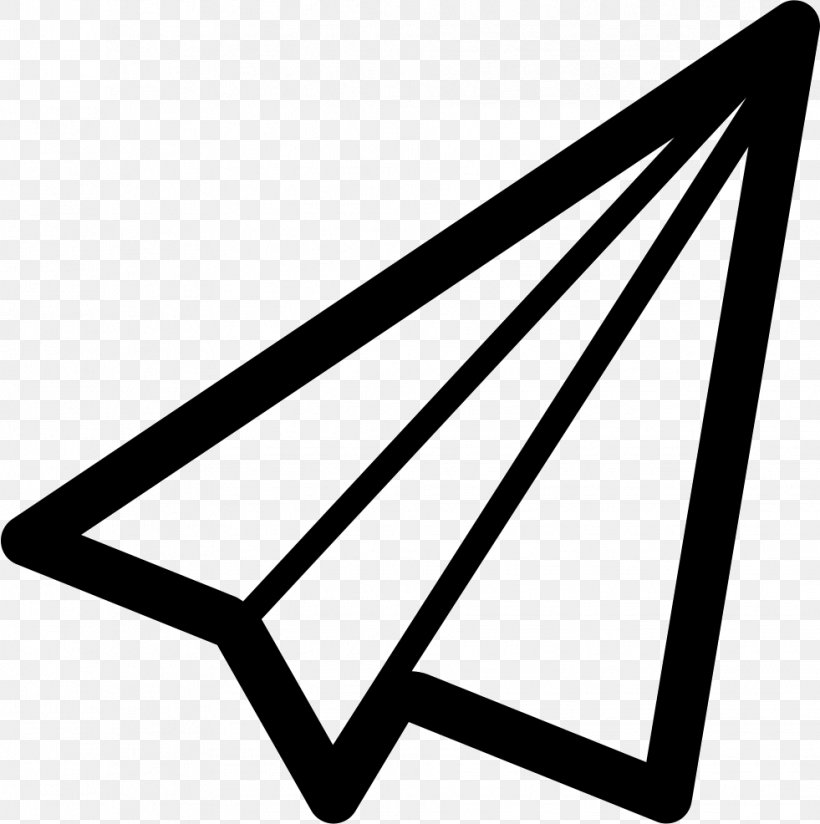 Airplane Paper Plane, PNG, 981x986px, Airplane, Area, Black And White, Email, Monochrome Download Free