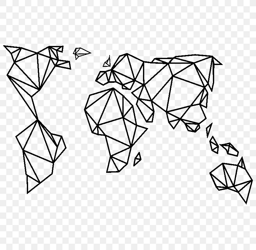 Paper Sticker World Map, PNG, 800x800px, Paper, Area, Art, Black And White, Decoration Download Free