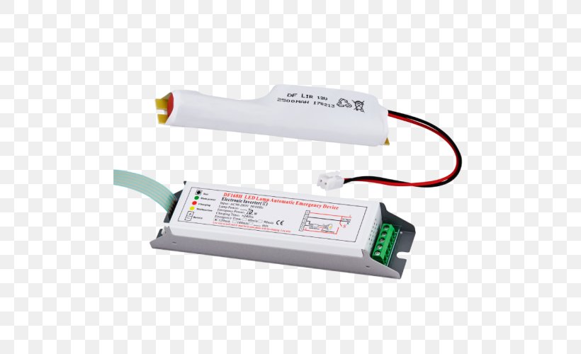 Battery Charger Electronic Component Lithium-ion Battery Emergency Lighting Electricity, PNG, 500x500px, Battery Charger, Electric Battery, Electrical Network, Electricity, Electronic Component Download Free