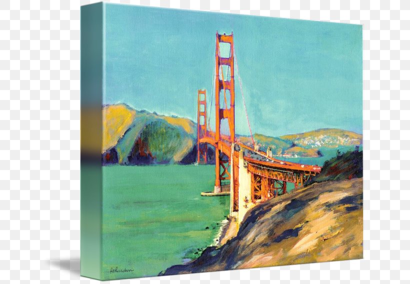 Painting Golden Gate Bridge Acrylic Paint Gallery Wrap, PNG, 650x568px, Painting, Acrylic Paint, Acrylic Resin, Art, Artwork Download Free