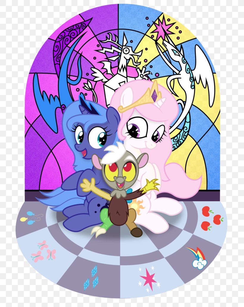 Princess Luna Pony DeviantArt Character, PNG, 773x1034px, Watercolor, Cartoon, Flower, Frame, Heart Download Free