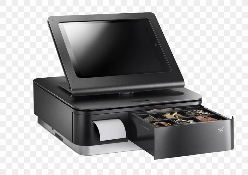 Point Of Sale Cash Register Printer Star Micronics Sales, PNG, 1024x724px, Point Of Sale, Barcode, Box, Cash Register, Drawer Download Free