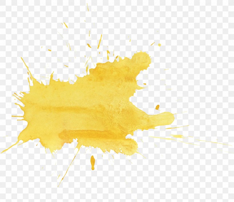 Watercolor Painting Yellow Desktop Wallpaper, PNG, 1024x887px ...