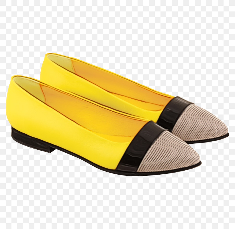 Loafer Ballet Flat Shoe Yellow Ballet, PNG, 800x800px, Watercolor, Ballet, Ballet Flat, Loafer, Paint Download Free