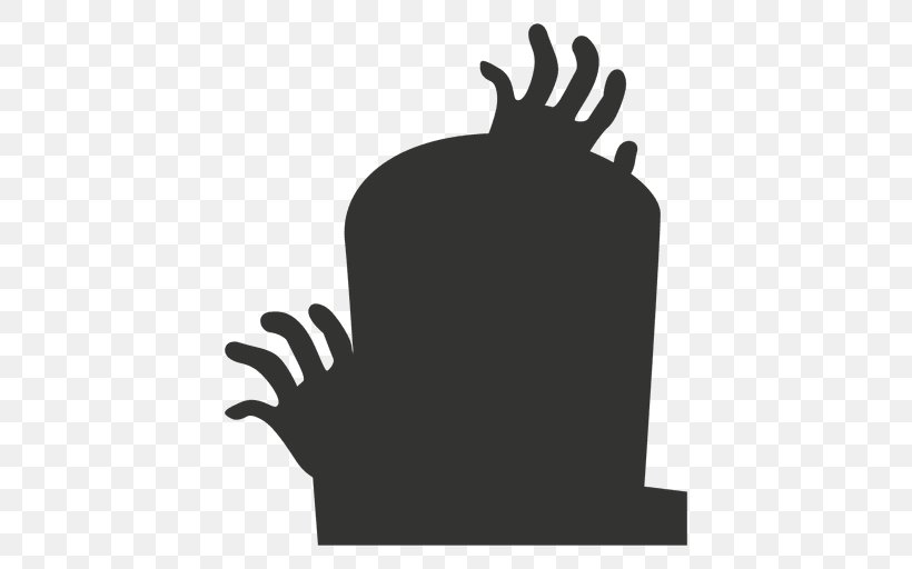 Headstone Cemetery Silhouette Logo, PNG, 512x512px, Headstone, Black And White, Cemetery, Finger, Grave Download Free