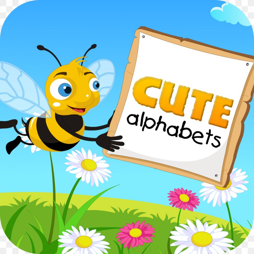 ABC Tracing Honey Bee Kids App Pixel Art, PNG, 1024x1024px, Abc Tracing, Android, Area, Bee, Butterfly Download Free