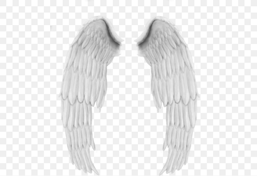 Angel Wings Paper, PNG, 500x561px, Angel Wings, Angel, Black And White, Deviantart, Drawing Download Free