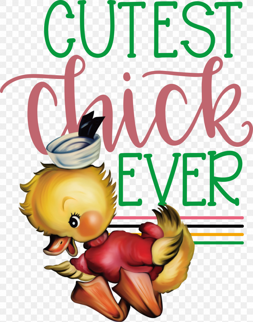 Happy Easter Cutest Chick Ever, PNG, 2355x3000px, Happy Easter, Biology, Cartoon, Flower, Fruit Download Free