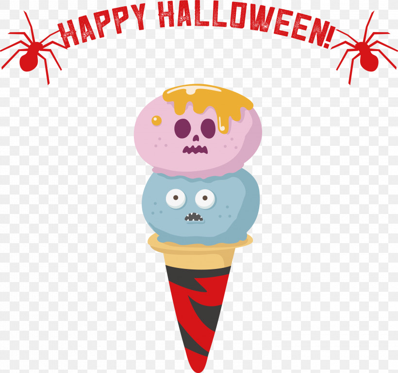 Happy Halloween, PNG, 3000x2809px, Happy Halloween, Cone, Geometry, Ice Cream, Ice Cream Cone Download Free