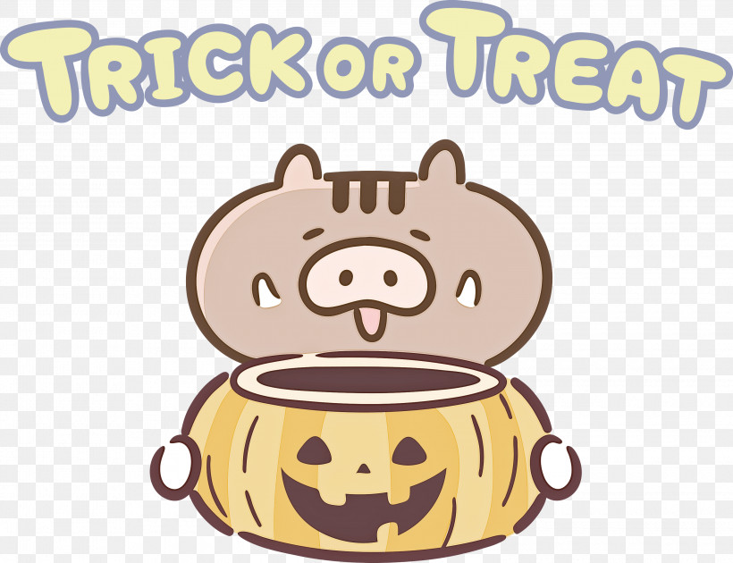 TRICK OR TREAT Happy Halloween, PNG, 3000x2305px, Trick Or Treat, Cartoon, Coronavirus, Coronavirus Disease 2019, Happy Halloween Download Free